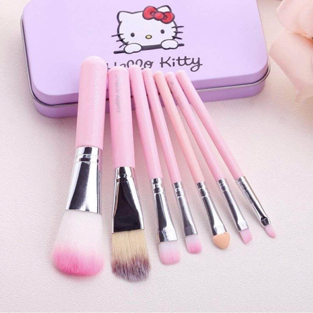 7 Piece Pink Hello Kitty Makeup Brush Set - Picture 5 of 5